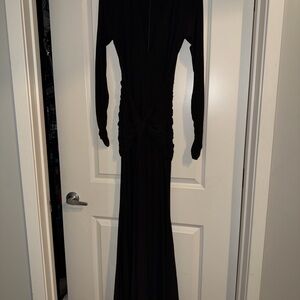 Club L London Black Long Sleeve Dress